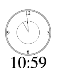 Widget horloge analogique